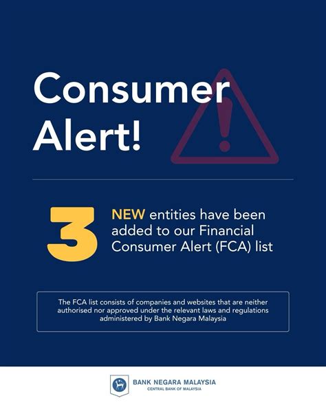 Financial Consumer Alert List .